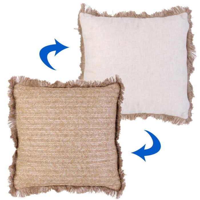 Home Deco Factory Cojín Rafia Natural Mirage Poliéster 40x40 cm 3