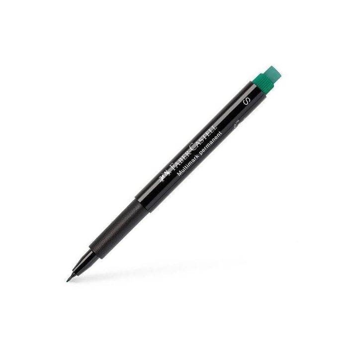 Rotulador Permanente Faber-Castell Multimark S Verde (Set de 10)