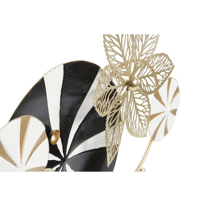 DKD Home Decor Decoración de Pared Moderna Metálica Negro y Dorado 62 x 61.6 x 9 cm 2
