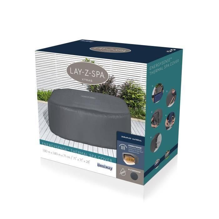 Cubierta térmica para spas cuadrados 1.80m x 1.80m x 71 cm, compatible con bombas integradas y bombas externas 5 Cubierta térmica para spas cuadrados 1.80m x 1.80m x 71 cm, compatible con bombas integradas y bombas externas 5