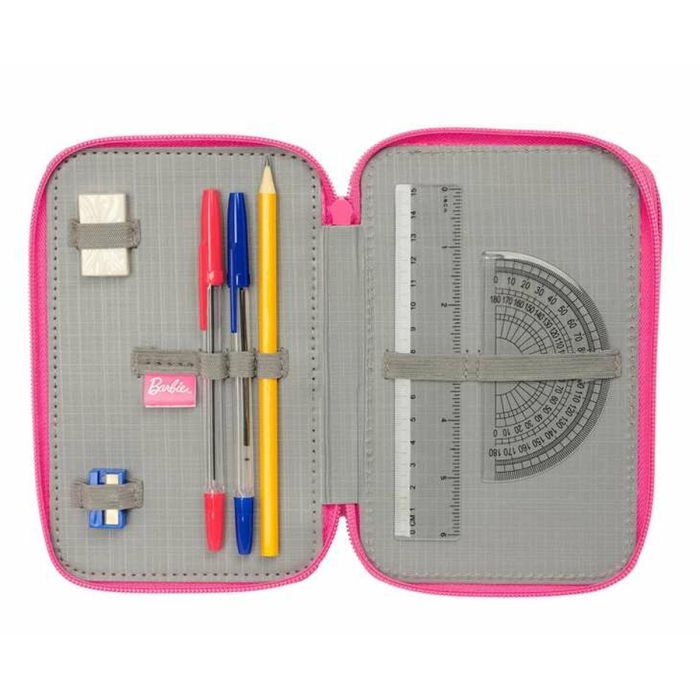 Safta Plumier Triple Barbie 37 Pcs, Estuche Escolar con 3 Compartimentos, para Niñas y Niños, 12.5x19.5x5.5cm 3 Safta Plumier Triple Barbie 37 Pcs, Estuche Escolar con 3 Compartimentos, para Niñas y Niños, 12.5x19.5x5.5cm 3