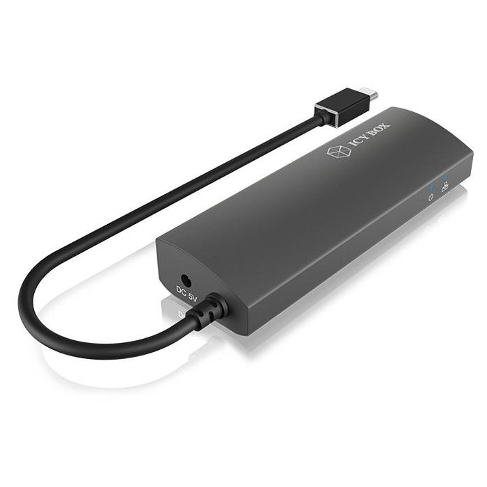 ICY BOX IB-HUB1406-C USB-C HUB 4-Port 3xUSB 3.0| 1xGigabit LAN 3