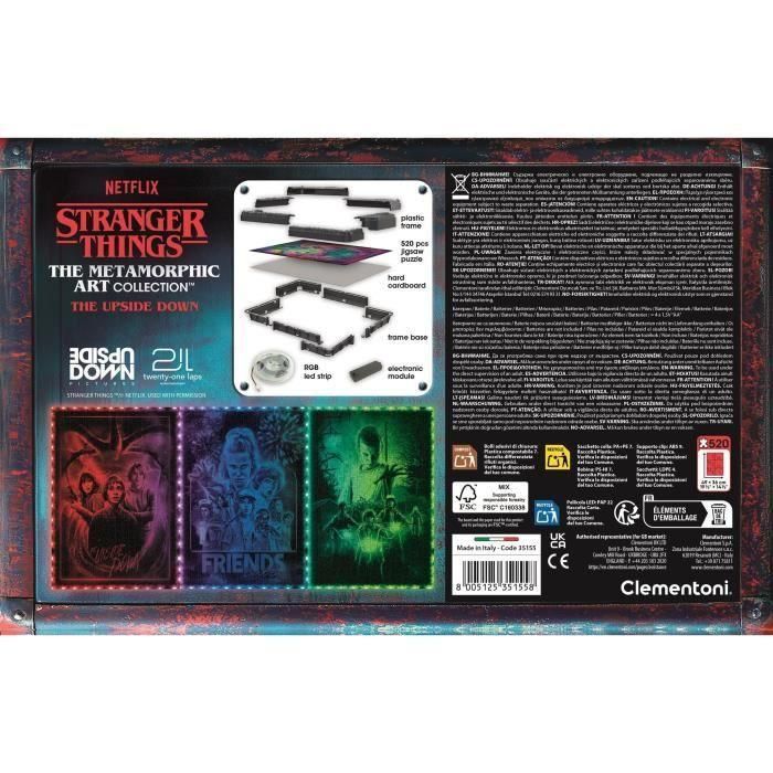 Clementoni Puzzle Rompecabezas temático Stranger Things The Upside Down de 520 piezas, ideal para +18 años 2 Clementoni Puzzle Rompecabezas temático Stranger Things The Upside Down de 520 piezas, ideal para +18 años 2