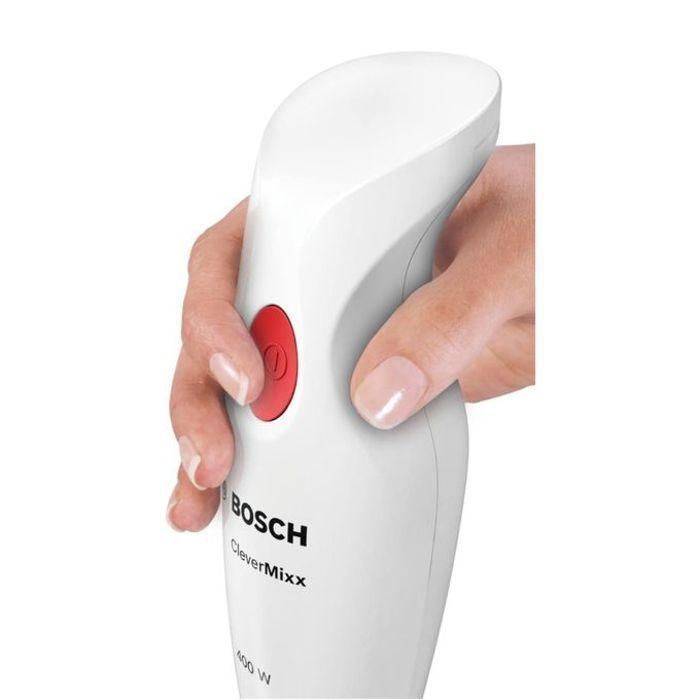 BOSCH MSM24100 - Batidora de mano CleverMixx - 400W - Pie desmontable de acero inoxidable - 1 velocidad - Vaso batidora - Blanco 3 BOSCH MSM24100 - Batidora de mano CleverMixx - 400W - Pie desmontable de acero inoxidable - 1 velocidad - Vaso batidora - Blanco 3