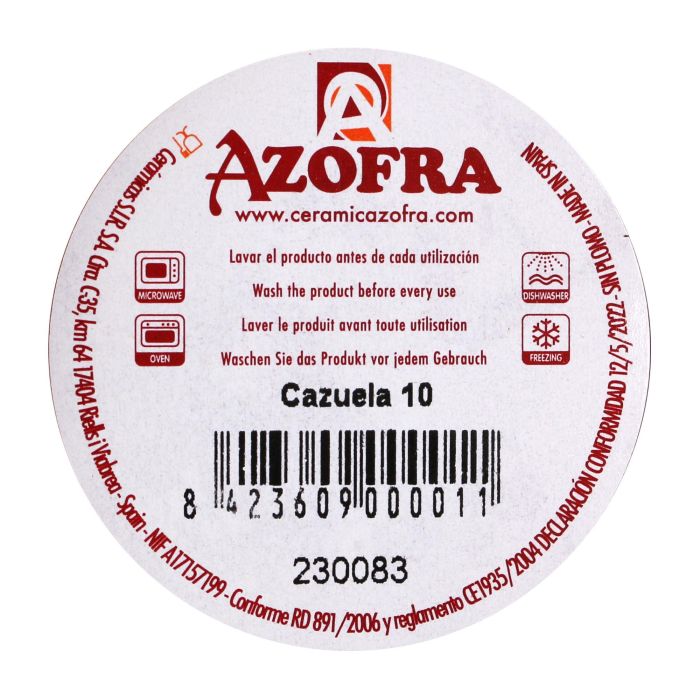 Cazuela vitro Azofra 10 cm (24 Unidades) 3 Cazuela vitro Azofra 10 cm (24 Unidades) 3