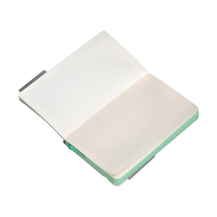 Cuaderno Con Gomilla Antartik Notes Tapa Blanda A6 Cuadricula Gris Y Turquesa 100 Hojas 80 gr Fsc 8