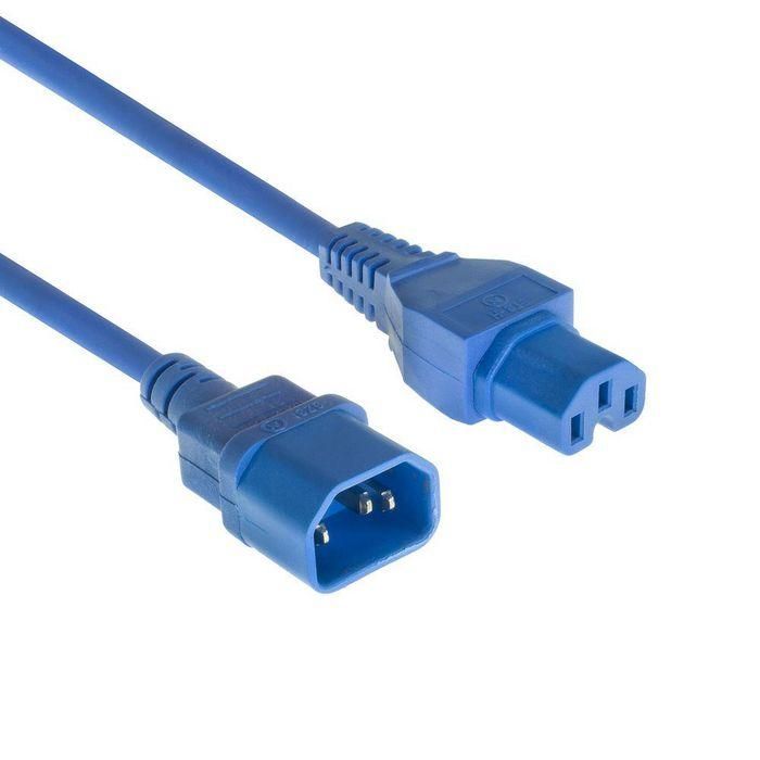 MicroConnect Blue power cable C14F to C15M, 1,8M MicroConnect Blue power cable C14F to C15M, 1,8M