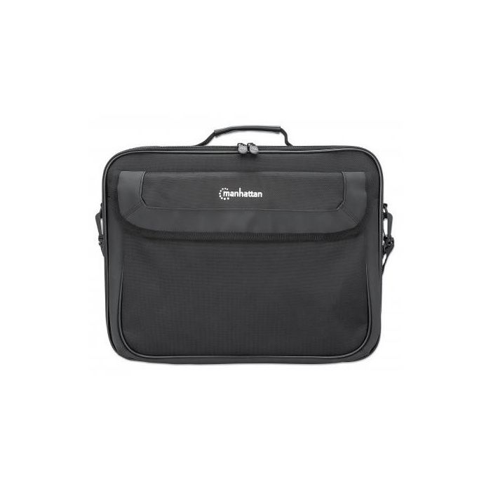 MANHATTAN Maletín Cambridge Clamshell para Portátil 15.6", Bandolera con Tirante para Hombro, Poliéster Negro 2 MANHATTAN Maletín Cambridge Clamshell para Portátil 15.6", Bandolera con Tirante para Hombro, Poliéster Negro 2