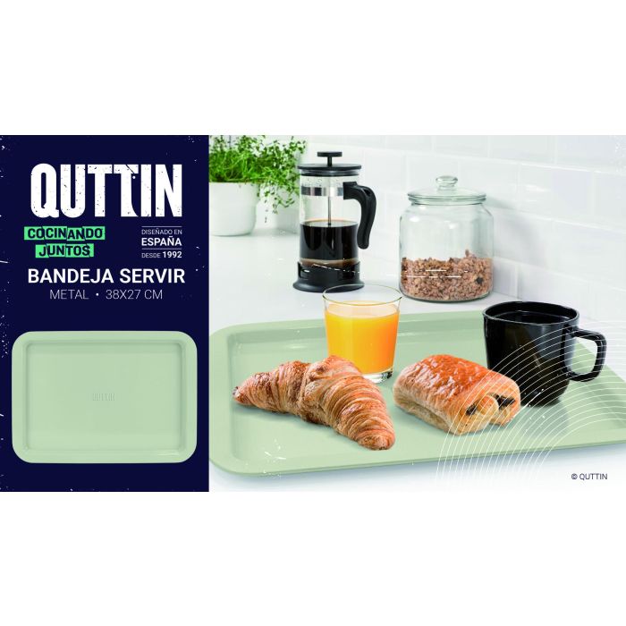 Bandeja de metal para servir 38x27 cm Quttin - 3 surtidos (12 Unidades) 3 Bandeja de metal para servir 38x27 cm Quttin - 3 surtidos (12 Unidades) 3