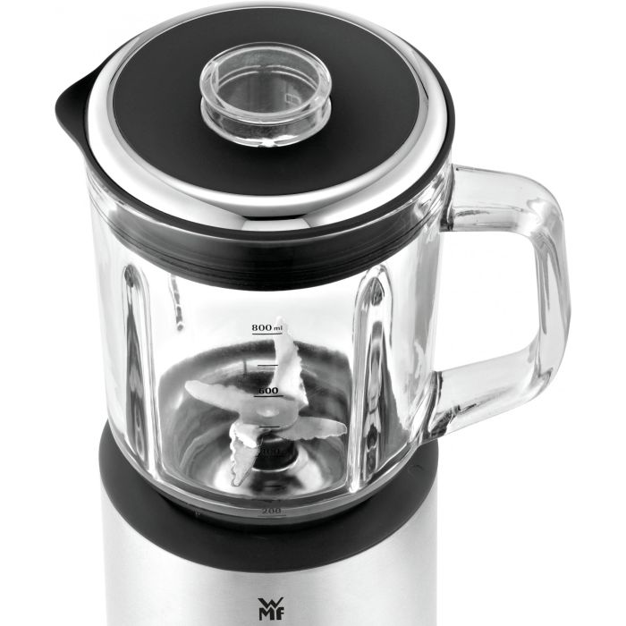 WMF 0416490011 Batidora de Vaso KÜCHENminis Coup, 0.8 L, 400W, Negro, Acero Inoxidable, Transparente 2