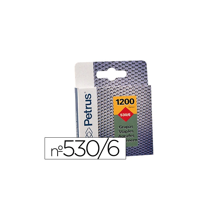 Petrus Grapas 77513 Modelo 530/6mm Caja 1200 Piezas Cobreadas 11.4x6mm 0 Petrus Grapas 77513 Modelo 530/6mm Caja 1200 Piezas Cobreadas 11.4x6mm 0