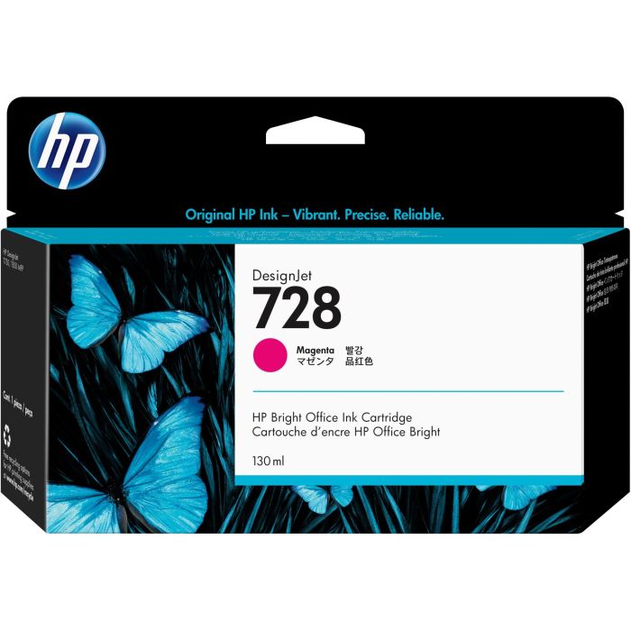 HP Cartucho Ink-Jet DesignJet T730 Magenta N 728, Original, 1000 páginas