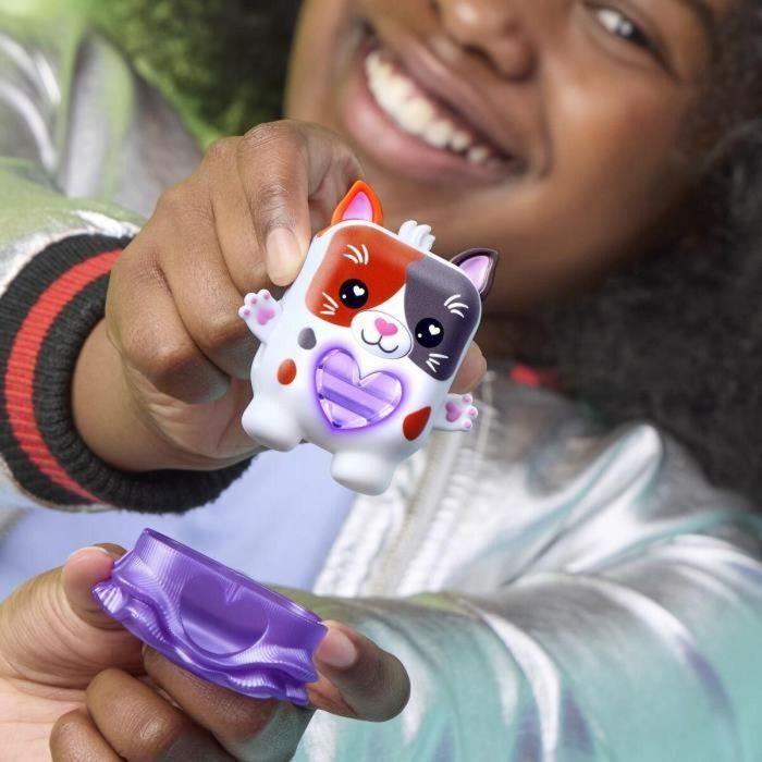 Hasbro HASG2209ES0 Nano-mals Purrnelope Gatito Tricolor Electrónico con Más de 70 Reacciones, Juego para Niños a Partir de 5 Años 11