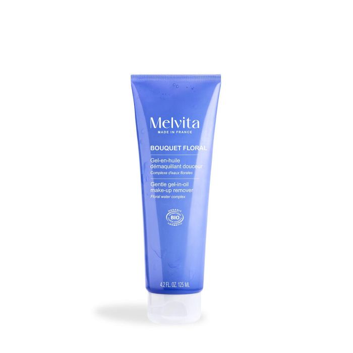 Melvita Bouquet Floral Limpiadores Gel en Aceite 125 ml - Desmaquillante Biológico, Vegano, para Todo Tipo de Piel