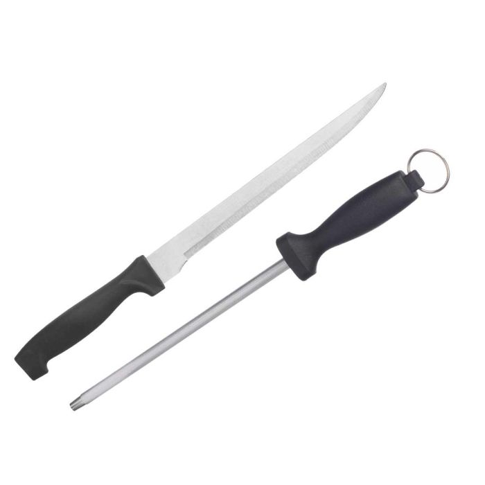 Set Cuchillo Jamonero Afilador Kinvara 9X39CM (12 Unidades) 1 Set Cuchillo Jamonero Afilador Kinvara 9X39CM (12 Unidades) 1