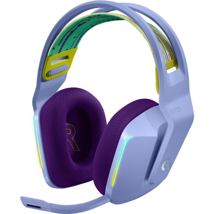 Logitech G G733 Auriculares Inalámbricos LIGHTSPEED con Micrófono para Gaming, Ligeros 278g, hasta 29h batería 1 Logitech G G733 Auriculares Inalámbricos LIGHTSPEED con Micrófono para Gaming, Ligeros 278g, hasta 29h batería 1