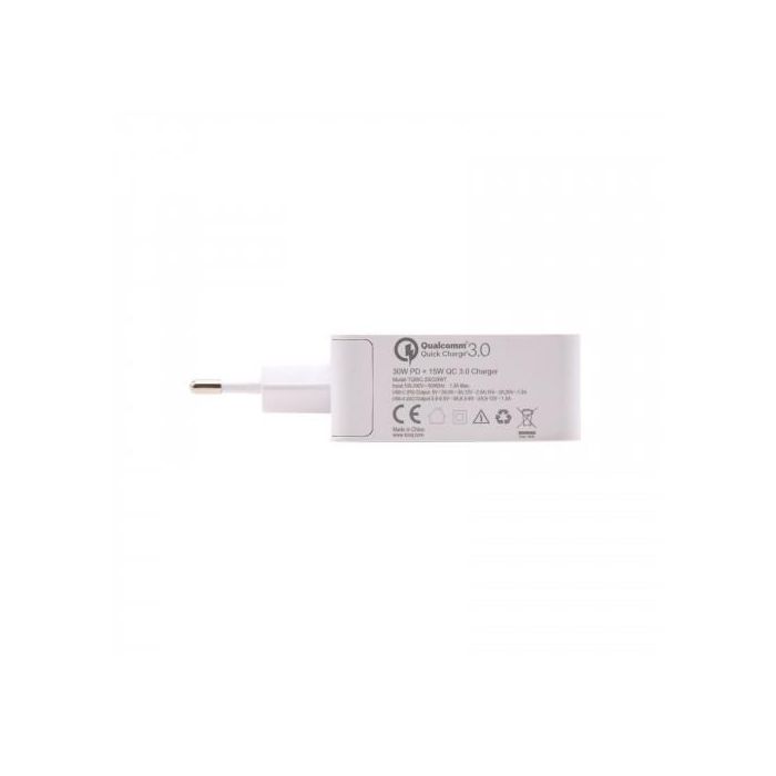 Cargador USB Pared TooQ TQWC-2SC03WT Blanco 48 W 3