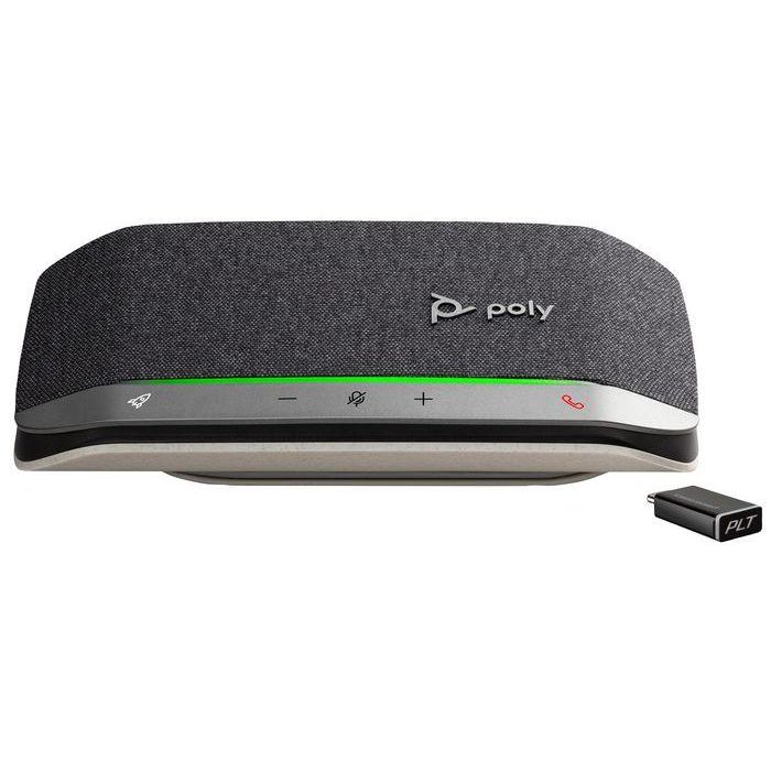 Poly Sync 20 Altavoz Inteligente USB/Bluetooth Portátil para Conferencias y Música con Batería de 20 Horas, Reducción de Ruido