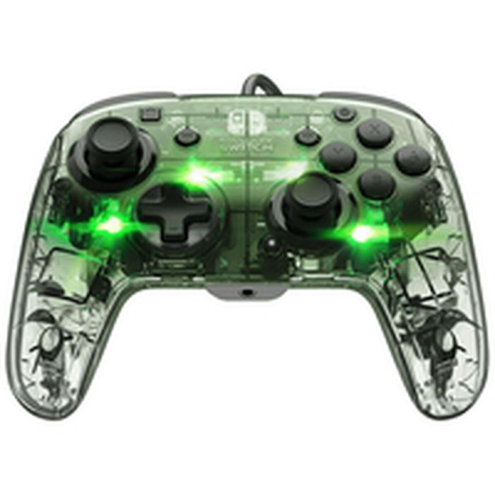 PDP Controlador Prismatic Afterglow con Cable para Nintendo Switch, Iluminación LED, Audio y Chat 3.5mm, Controles Integrados 14