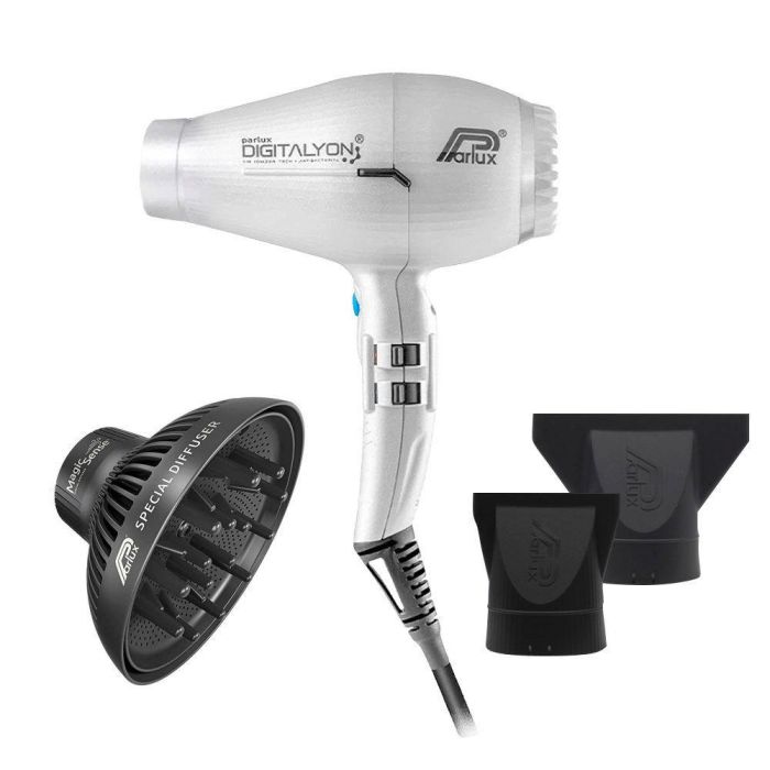 Parlux DIGITALYON SILVER LOTE 4 pz Secador de Pelo Profesional 2400W Tecnología Iónica Profesional