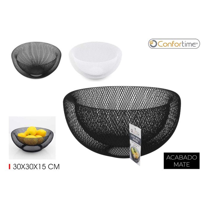 Cesta de metal para frutas 30x30x15 cm - Confortime (6 Unidades) Cesta de metal para frutas 30x30x15 cm - Confortime (6 Unidades)