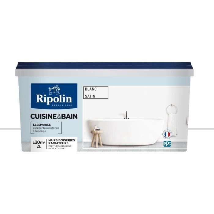 Ripolin Pintura para Paredes Cocina y Baño Raso Blanco 2,5L - Muy Lavable, Antihumedad y con Tecnología Efecto Rebordear 0 Ripolin Pintura para Paredes Cocina y Baño Raso Blanco 2,5L - Muy Lavable, Antihumedad y con Tecnología Efecto Rebordear 0