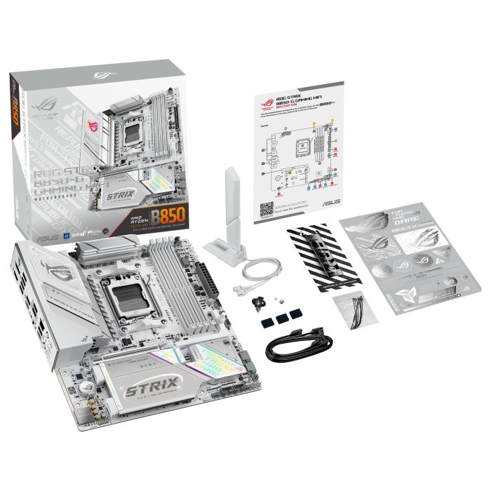 ASUS ROG STRIX B850-G GAMING WiFi Placa Base para PC, Chipset AMD B850, DDR5-SDRAM, Micro ATX 12