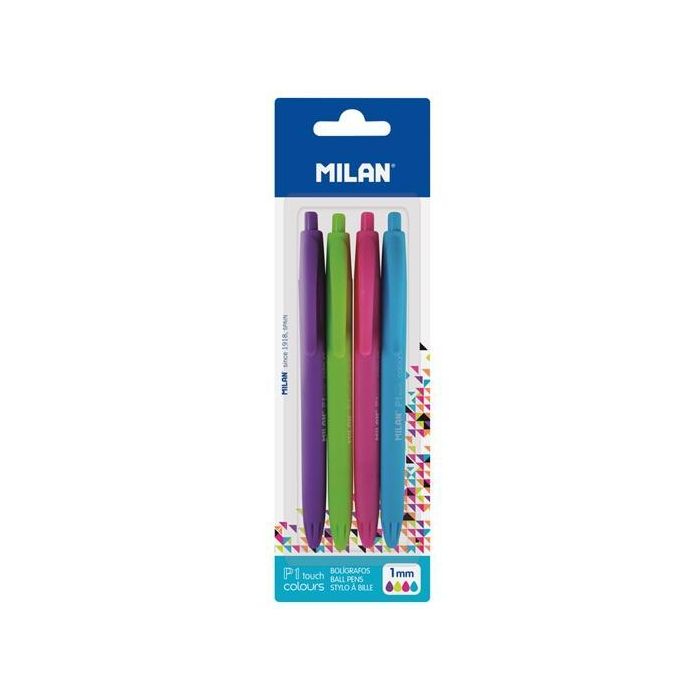 Milan Bolígrafo P1 Touch Colours 1.0 mm C-Surtidos Blíster 4 Ud Milan Bolígrafo P1 Touch Colours 1.0 mm C-Surtidos Blíster 4 Ud