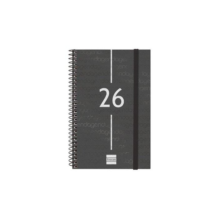 Agenda Anual (2026) Catalan Finocam Espiral Year Espiral Tapa Pp Con Goma E5 117X181 S/V Apais. Negre