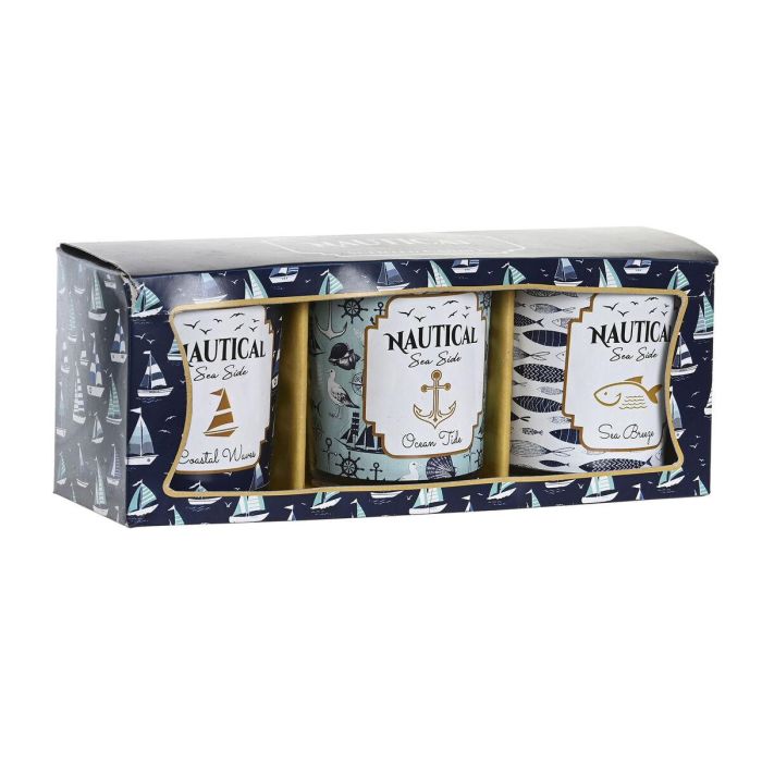 Vela DKD Home Decor Azul Cera Cristal 17 x 5 x 6 cm (3 Unidades) Vela DKD Home Decor Azul Cera Cristal 17 x 5 x 6 cm (3 Unidades)