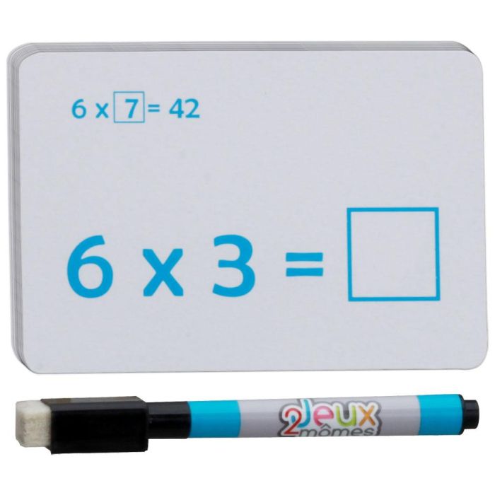 Jeux 2 momes Juego de 36 Cartas de Cálculo, Sumas, Restas, Multiplicaciones y Divisiones, Doble Cara, Plastificadas, Borrables con Rotulador 0 Jeux 2 momes Juego de 36 Cartas de Cálculo, Sumas, Restas, Multiplicaciones y Divisiones, Doble Cara, Plastificadas, Borrables con Rotulador 0