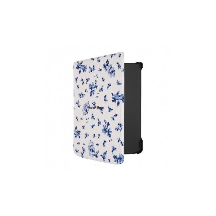Pocketbook Funda Carcasa Shell Series Verse Plus/Pro para eReader 6 Pulgadas Diseño Patrón Flores Blanco y Azul 3