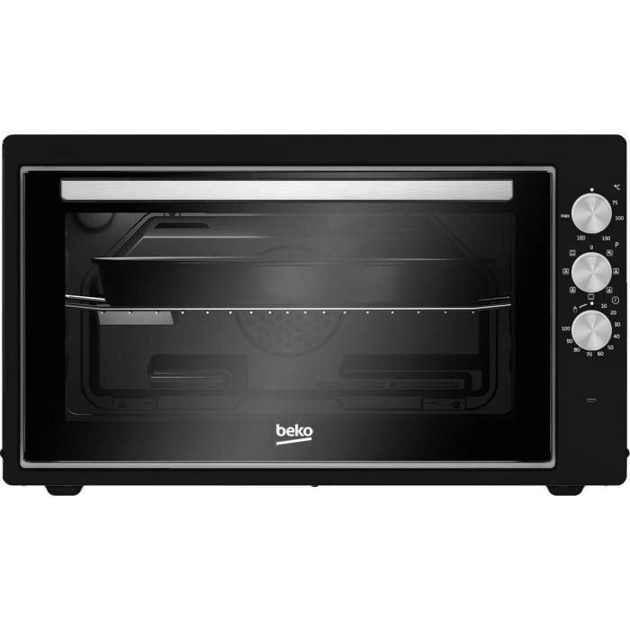 Mini horno - BEKO - BMF50B - 50 L - Multifunción - Calor agitado - 7 funciones - 2400 W - Puerta de cristal extraíble - Negro Mini horno - BEKO - BMF50B - 50 L - Multifunción - Calor agitado - 7 funciones - 2400 W - Puerta de cristal extraíble - Negro