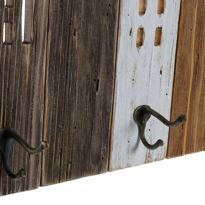 Perchero de Pared DKD Home Decor Metal Casas 91 x 9,5 x 29,5 cm 2