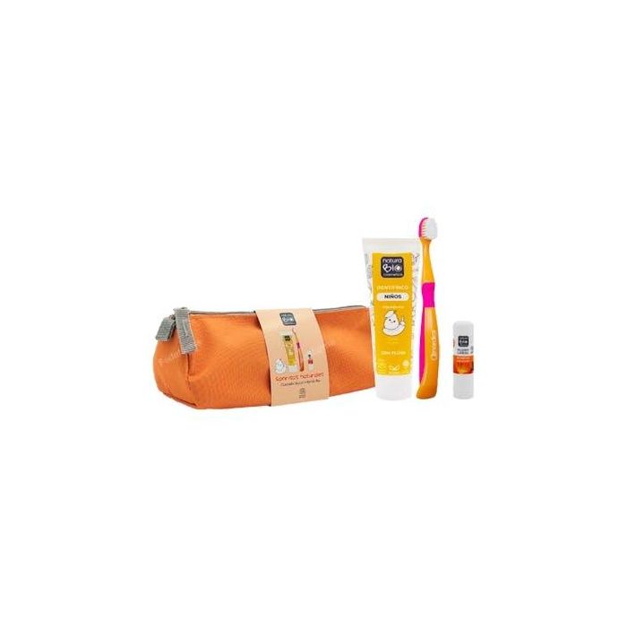 NATURABIO COSMETICS Estuche de Higiene Bucal Naranja para Niños