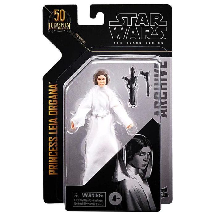 HASBRO Star Wars Princess Leia Organa Black Series 15cm Figura Articulada con Accesorios 50 Aniversario Lucasfilm