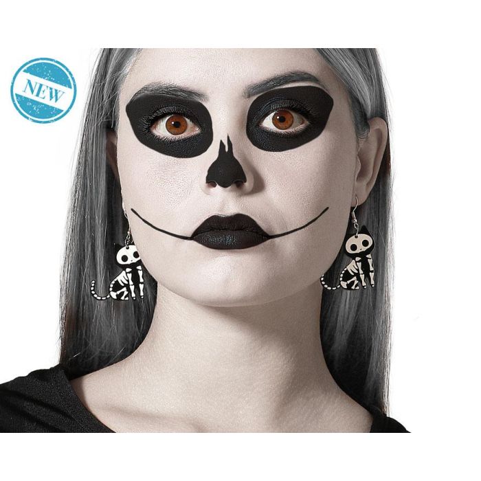 Pendientes De Esqueleto De Gato Para Halloween 0 Pendientes De Esqueleto De Gato Para Halloween 0