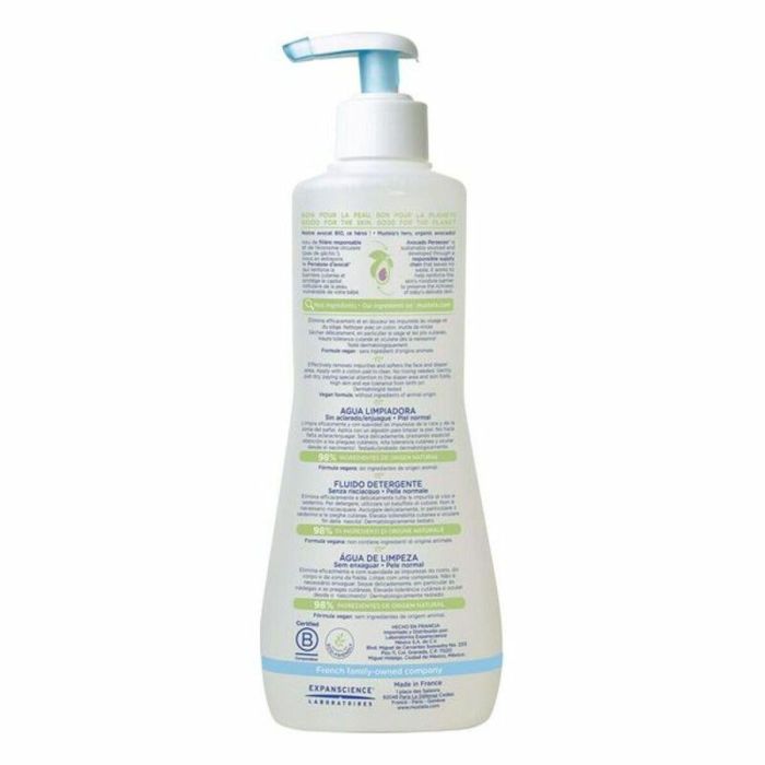 Mustela Agua Limpiadora sin Aclarado Bebé Piel Delicada Desde el Nacimiento con Aguacate BIO y Aloe Vera 98% Natural 300ml 3