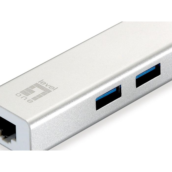 Level One Adaptador USB 3.0 a RJ45 Gigabit Ethernet con 3 Puertos USB 3.0 - Cable 0.15m 5 Level One Adaptador USB 3.0 a RJ45 Gigabit Ethernet con 3 Puertos USB 3.0 - Cable 0.15m 5