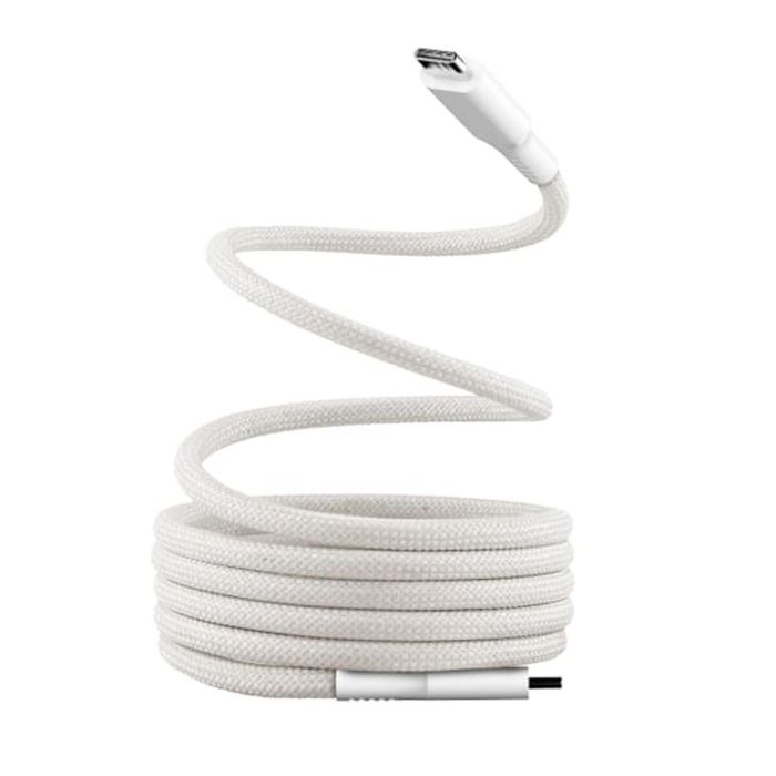 TNB Cable de funda magnetica USB-C a USB-C - 1.5m - White TNB Cable de funda magnetica USB-C a USB-C - 1.5m - White