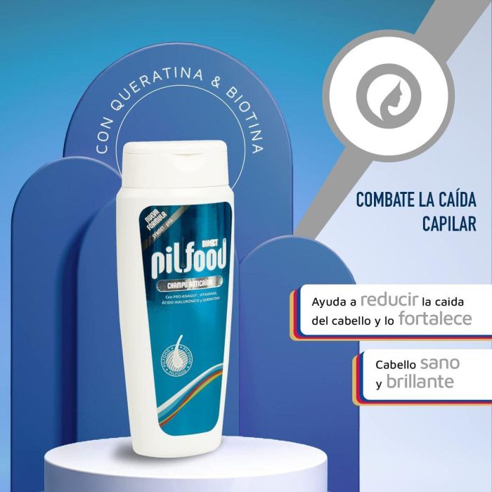 Champú Anticaída Pilfood DIRECT 200 ml 6 Champú Anticaída Pilfood DIRECT 200 ml 6