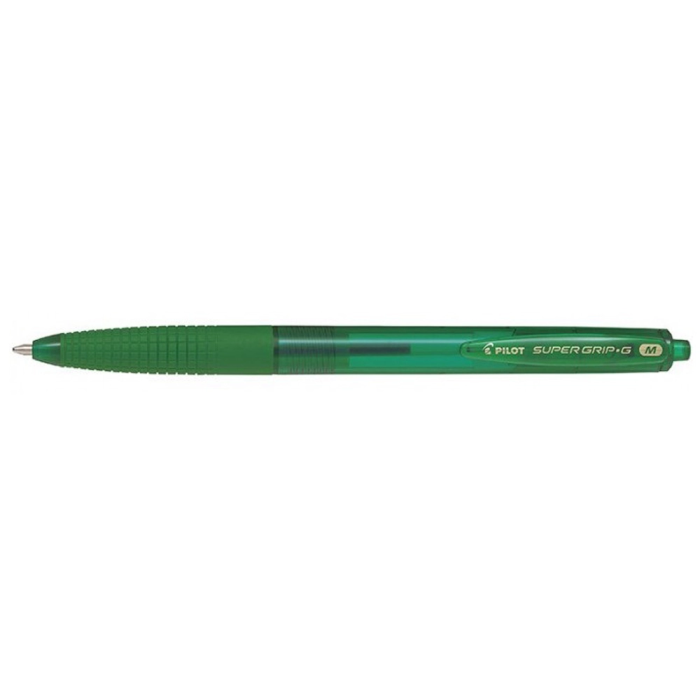 Pilot Bolígrafo Supergrip G Retráctil 1.0 mm Verde - Set de 12 Unidades (Set de 12) 1