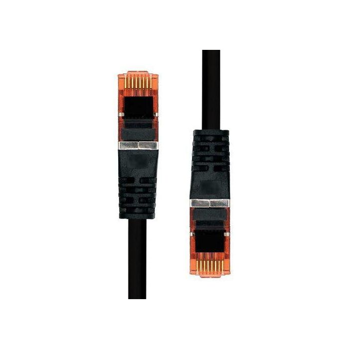 ProXtend Cable Ethernet CAT6 F/UTP CCA PVC Negro 30cm, AWG 26, con Protección EMI y Alivio de Tensión 1