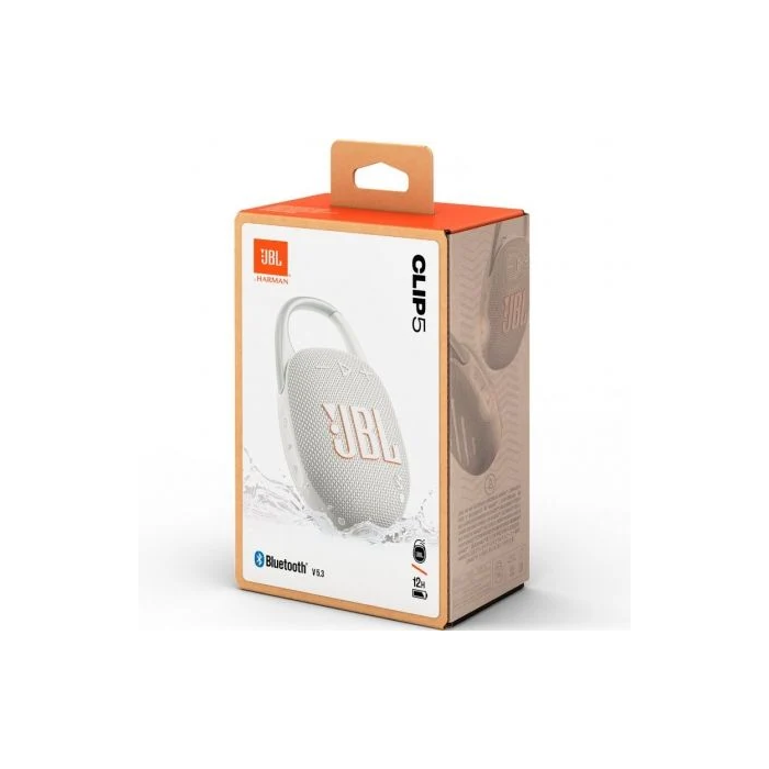 Altavoz con Bluetooth JBL Clip 5/ 7W/ 1.0/ Blanco 4 Altavoz con Bluetooth JBL Clip 5/ 7W/ 1.0/ Blanco 4