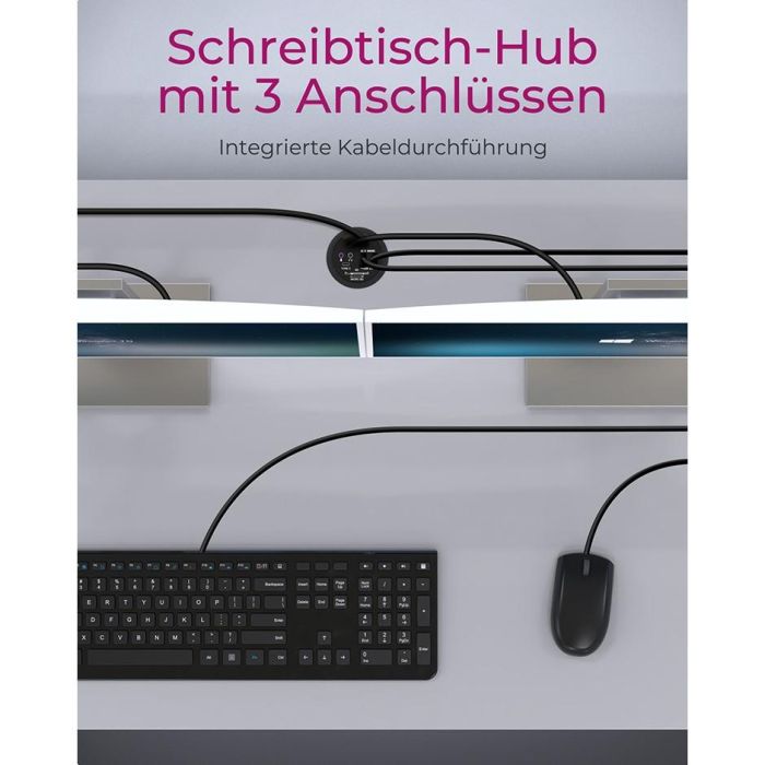 HUB Tisch-Hub mit 2 Kartenlesern. Audio Ein-/Ausgang. Ladefunktion und LED ICY BOX 6