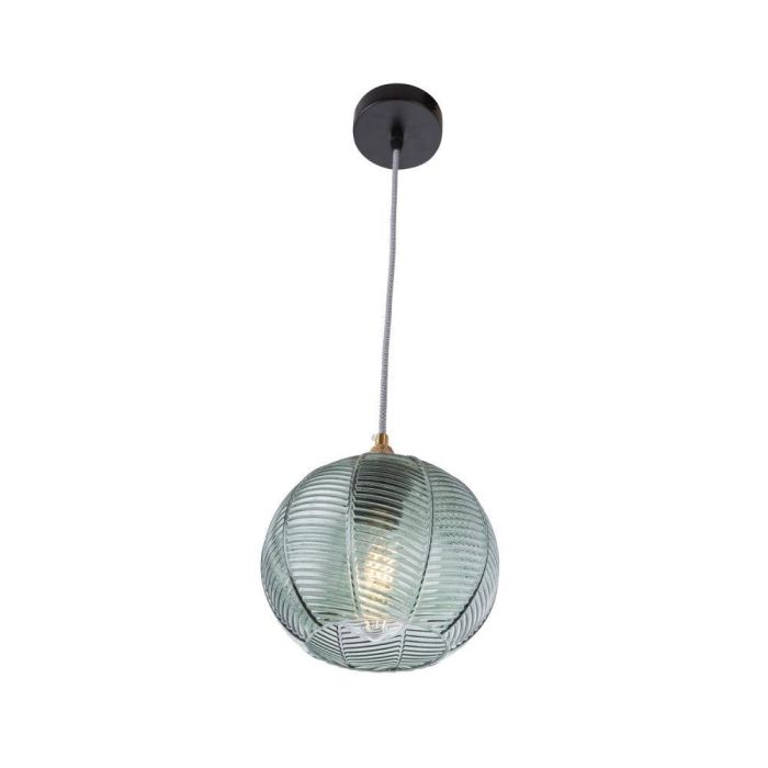 Lámpara Colgante Probolinggo SKD-P80049 de Cristal y Metal, Diseño Clásico Años 20, Esférica Azulada, Bombilla E27, Salón Comedor 3 Lámpara Colgante Probolinggo SKD-P80049 de Cristal y Metal, Diseño Clásico Años 20, Esférica Azulada, Bombilla E27, Salón Comedor 3