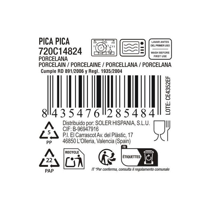 La Mediterranea Bol Aperitivo Assortido 13.8 cm x 7 cm x 3.3 cm "Pica-Pica" (24 Unidades) 4