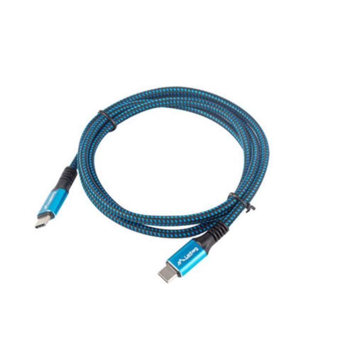 Lanberg CA-CMCM-45CU-0012-BK Cable USB USB4 Gen 2x2 0,12 m USB C a USB C Negro, Azul 3