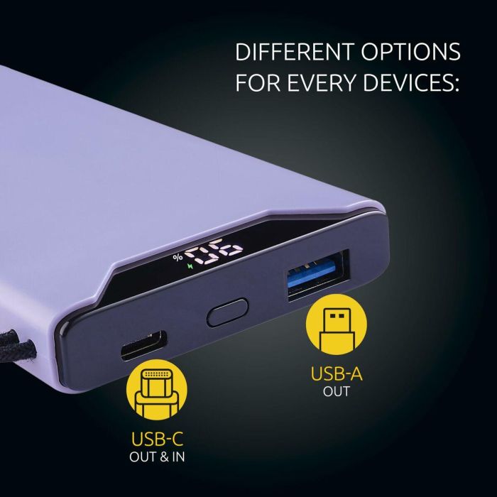 Intenso Powerbank F10000 10000 mAh Lila - Power Delivery, Quick Charge 3.0, 7332033 4 Intenso Powerbank F10000 10000 mAh Lila - Power Delivery, Quick Charge 3.0, 7332033 4