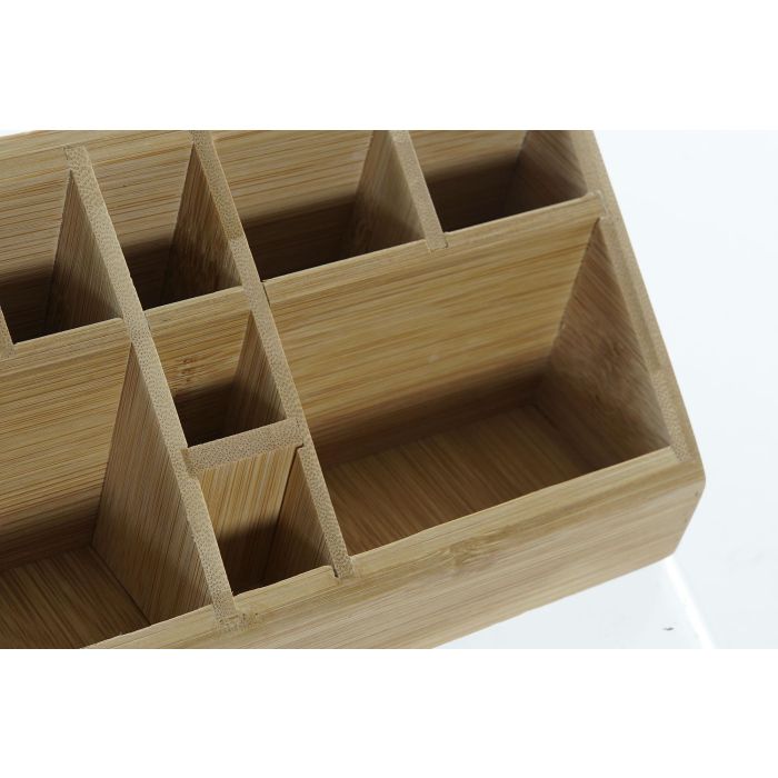 DKD Home Decor Organizador Bambú Natural 9 x 10 x 23 cm 10 Compartimentos 1